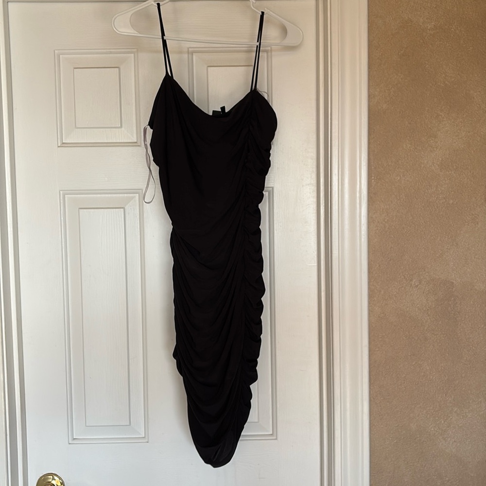 black mini dress